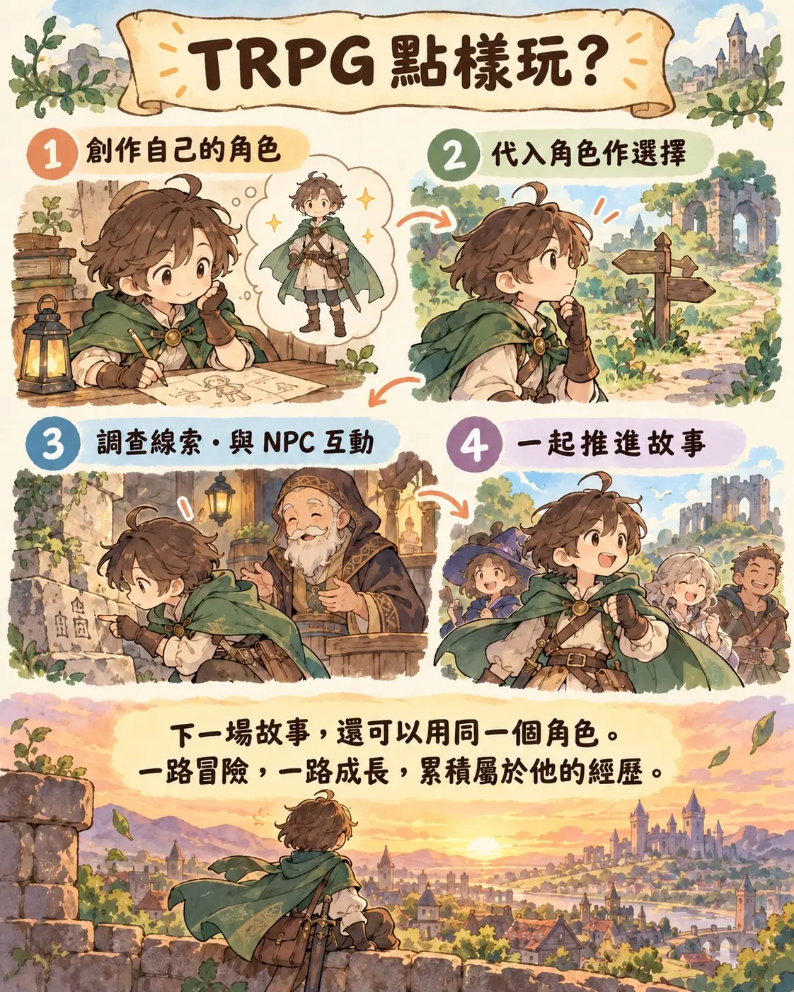 TRPG 點樣玩:創作角色、代入角色、調查互動及推進故事